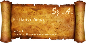 Szikora Anna névjegykártya